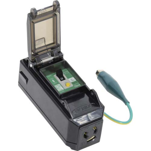 NICHIDO プラコンインポッキンブレーカ 漏電保護専用 抜け止めコンセント PIPB-EBN-S