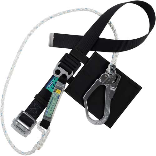藤井電工 ツヨロン 胴ベルト型墜落制止用器具(ロープタイプ) LSA(八つ打ちロープ) 黒 Mサイズ 幅50MM×長さ1200MM TB-LSA-590C-BLK-M-JAN-BP