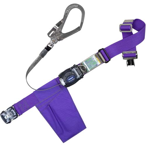 藤井電工 ツヨロン 胴ベルト型墜落制止用器具(巻取タイプ)ロック機構なし リトラ 紫 Mサイズ 幅50MM×長さ1200MM ワンタッチバックル仕様 TB-RN-OT599K-P-M-JAN-BP