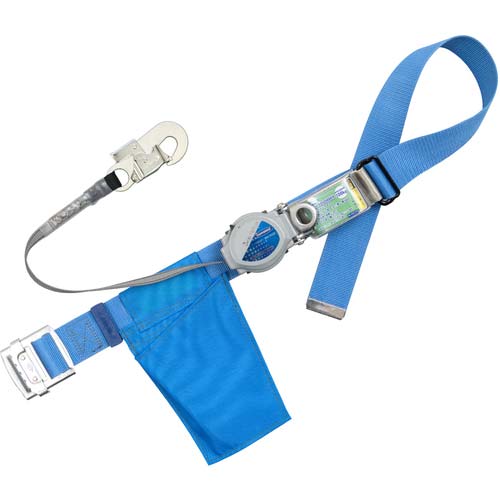 藤井電工 ツヨロン 胴ベルト型墜落制止用器具(巻取タイプ)ロック機構付き 2WAYリトラ 青 Mサイズ 幅50MM×長さ1200MM TB-TRN-551-BL4-M-JAN-BX