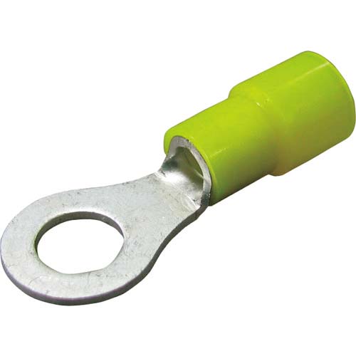 ニチフ 絶縁被覆付圧着端子(R形) 丸形(100PCS) TMEN 5.5-3.5N-YCL