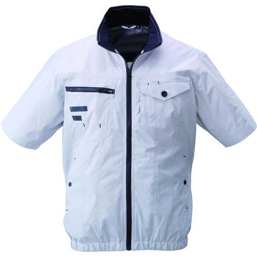 【2025年度完売】サンコー 圧倒的に冷える「冷蔵服4 半袖」 シルバーグレーフリーサイズ バッテリーセット TKWE25SGYSP