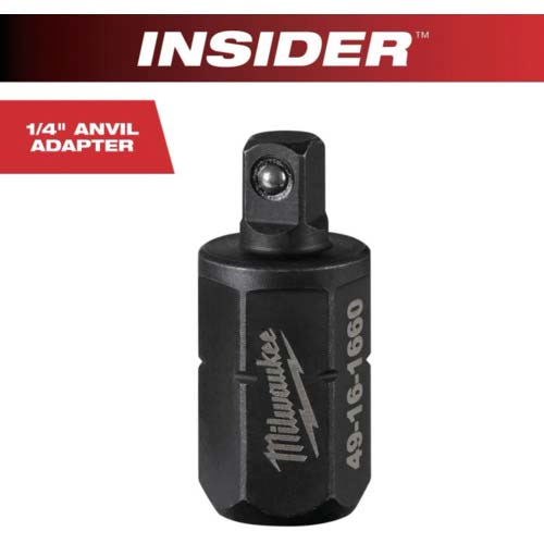milwaukee INSIDER パススルーラチェット専用 1/4インチ(6.35mm)角 アンビルアダプター 49-16-1660