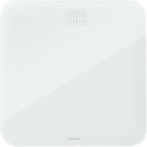 dretec 体重計 ボディスケール「グラッセ」 ホワイト BS-185WT