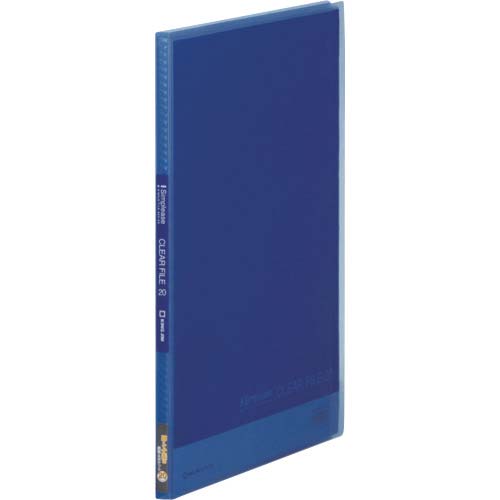 KING JIM シンプリ-ズクリア-ファイル(透明) A4タテ型 コバルトブルー 20ポケット 186TSP-CB