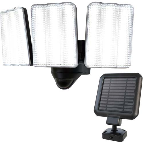 大進 ソーラー充電式LEDセンサーライト3灯式 DLS-17T300