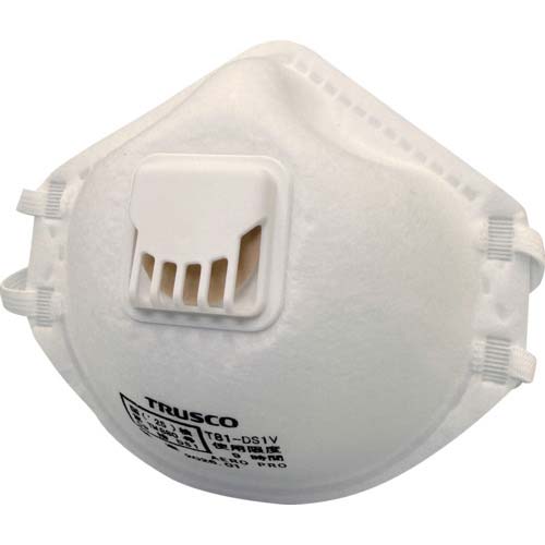 TRUSCO 使い捨て式防じんマスク DS1 排気弁つき(10枚入) T81-DS1V