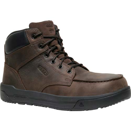KEEN カーボン先芯・静電ワークブーツ ギブソン ミッド イーエスディー カスケードブラウン/ブラック 25.5cm 1030654-255