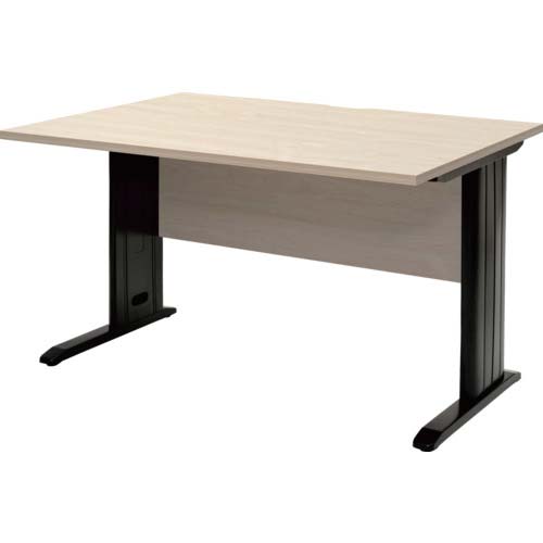 TRUSCO 平机 ホワイトナチュラル天板X黒脚 W1200xD700XH700 TSLD1270NAA-BK