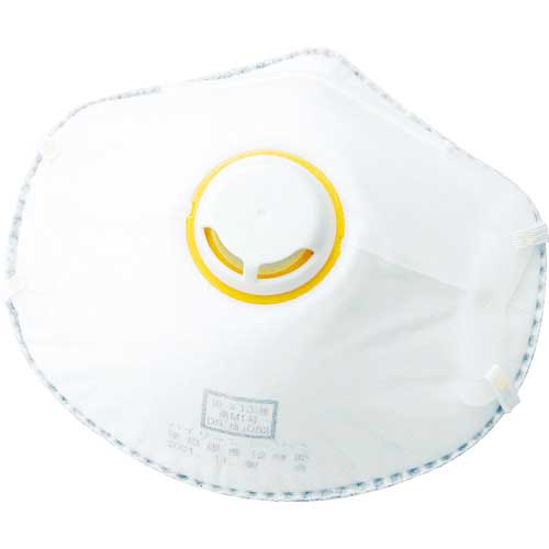 TRUSCO 排気弁付防じんマスク DS2 活性炭入 10枚入 T37A-DS2K