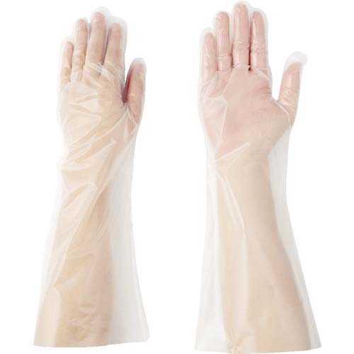 AS サニメントロング手袋 エンボス 100枚入 8-1054-0