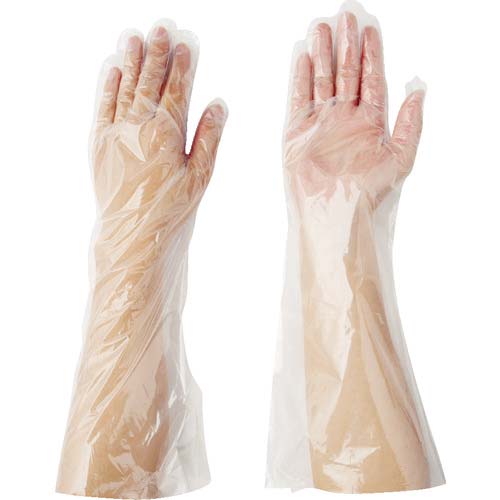 AS サニメントロング手袋エンボス無 100枚入 8-1054-1