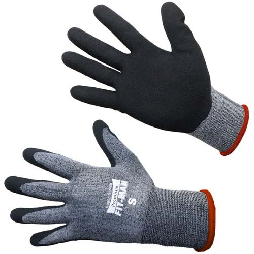 富士手袋 プレミアムフィットマン 黒 25-13