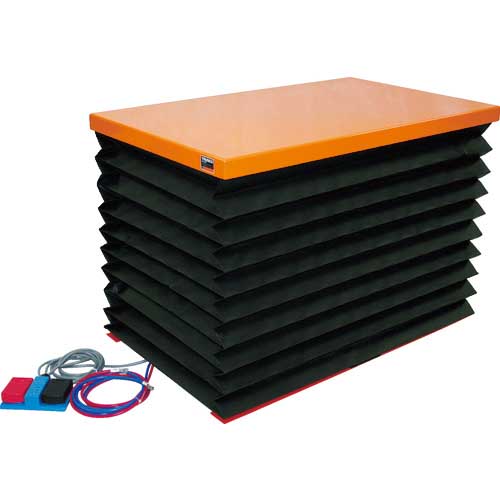 【廃番】TRUSCO テーブルリフト 電動Bねじ式 回生電流タイプ 蛇腹付 HDL-J-D2B