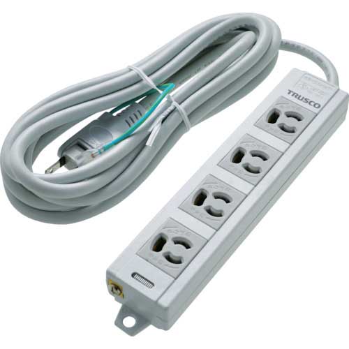 TRUSCO 電源タップ 3P抜け止め アース マグネット付 TOT3N