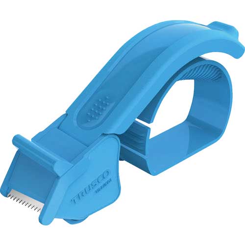 TRUSCO 樹脂製テープカッター スカイブルー色 TSJ-M