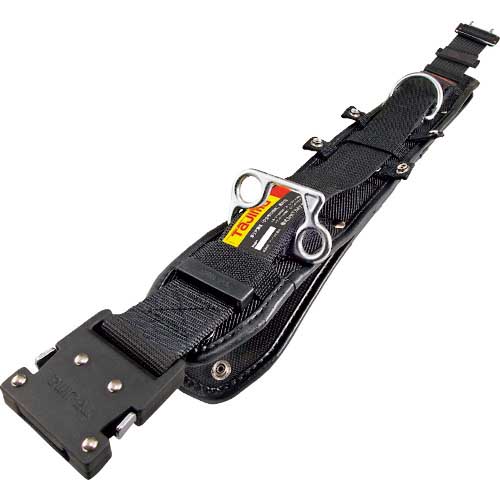 タジマ ワークポジショニング用胴当てベルトフラット アルミワンタッチバックル黒 WFXD-WB