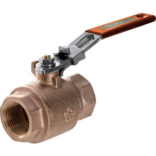 TRUSCO ロック機構付きボールバルブ フルボア(大流量)タイプ(400型・青銅) BAV-LSF-A