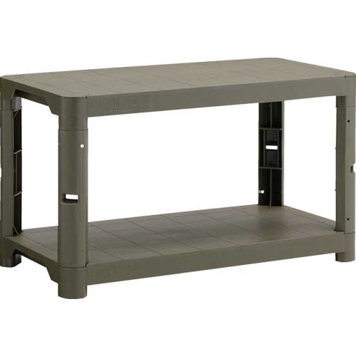 TRUSCO プラ棚 高さ515-2段タイプ コーナーキャップ4個付 TPT-1342C