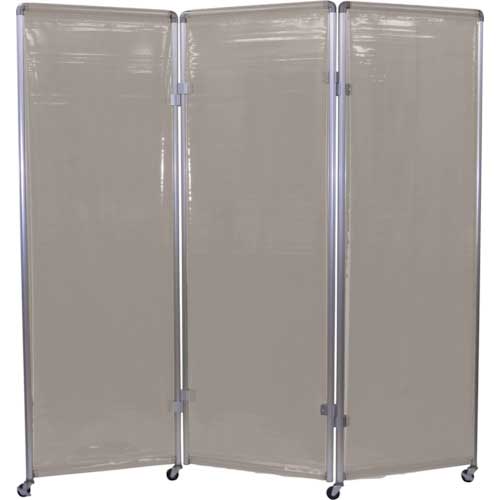 【廃番】吉野 アルミ製衝立 エクラン (透明防炎タイプ)