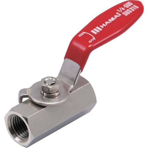 【廃番】HAMAI NPT接続 ステンレス製ボールバルブ BSS-01-NPT
