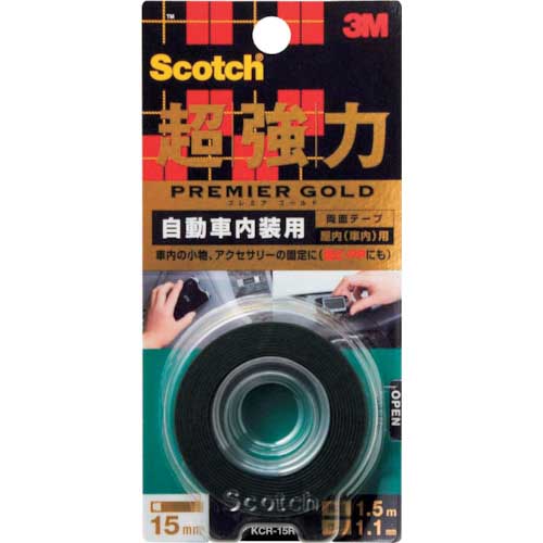 3M スコッチ 超強力両面テープ プレミアゴールド 自動車内装用 15mm CR-15R