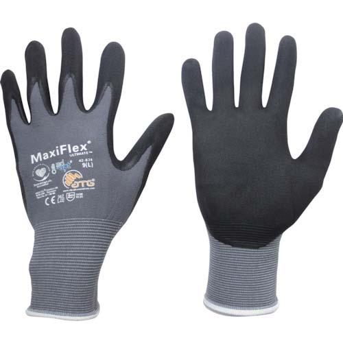 エーティージー ニトリル背抜き手袋 マキシフレックス・アルティメイト 42-874