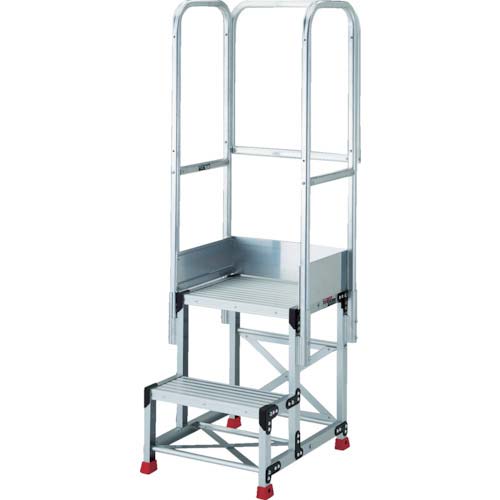 TRUSCO アルミ製作業用踏台 天場三方手すり付き TSF-TS
