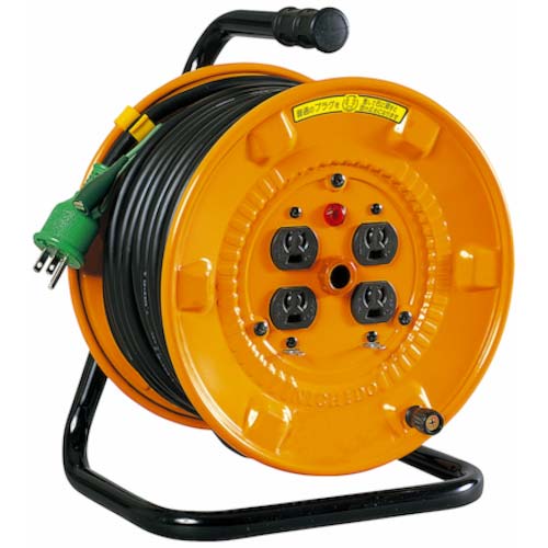 NICHIDO 電工ドラム 100V アース付 抜け止め式 NNP-E-4N