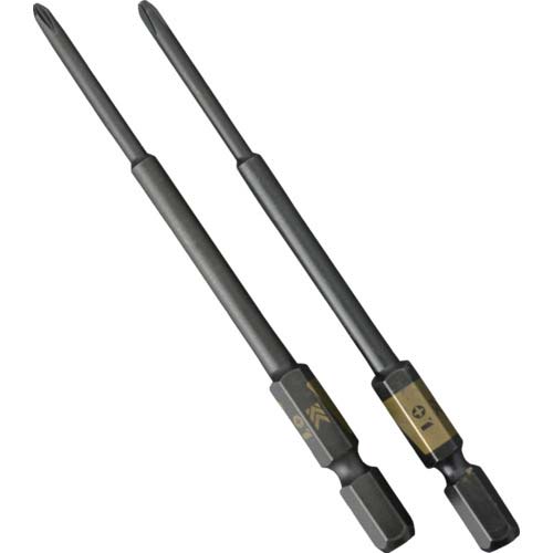 フジ矢 電動ドライバー用段付ビット (黒金・2本組)