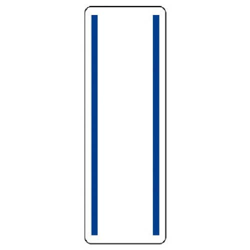 【廃番】ユニット 短冊型ステッカー縦型 無地線入・5枚組・360X120 812-5