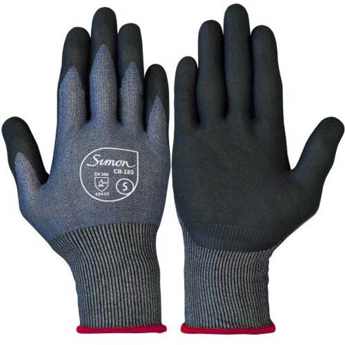 シモン 耐切創手袋 ネイビー R185