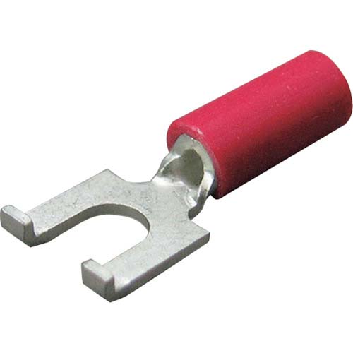 ニチフ 絶縁被覆付圧着端子 Y形 先開形 Wタイプ 絶縁筒部ストレートタイプ 100PCS TGV 1.25Y-W