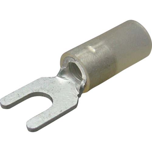 ニチフ 絶縁被覆付圧着端子 Y形 先開形 絶縁筒部ストレートタイプ 100PCS TGV 3.5Y