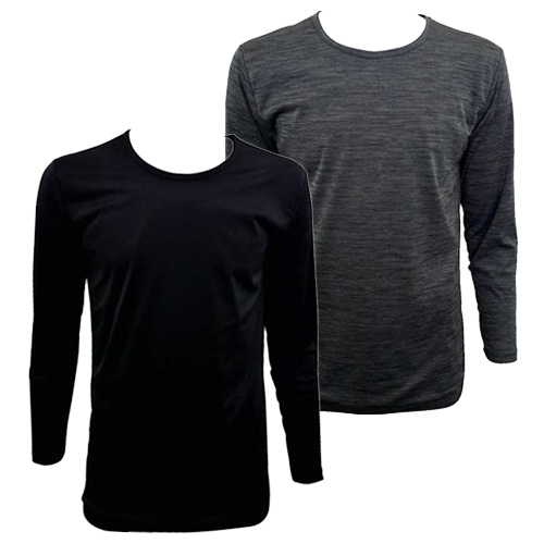 【廃番】アズ BREEZE/TEX 裏起毛インナー長袖丸首シャツ M〜LL 9119-39