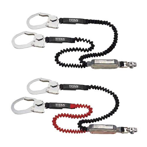 サンコー タイタン EXJ伸縮ストラップ式 タイプ1ランヤード ダブル (墜落制止用器具) HL-E-W