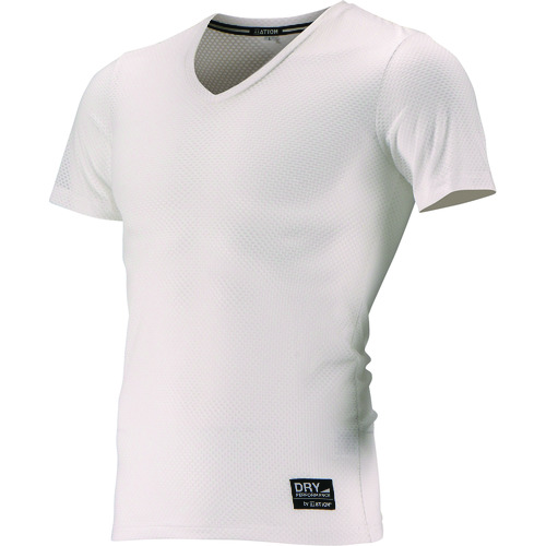 カジメイク クレーターメッシュ Vネック 半袖 8823