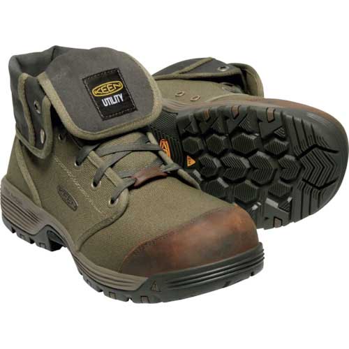 【廃番】キーン カーボン先芯入りワークブーツ ロズウェル ミッド ミリタリーオリーブ/ブラックオリーブ 1026364