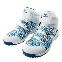 【廃番】ミズノ オールマイティ BF22M Ltd 安全靴 ホワイト×ブルー 25.0〜28.0 F1GA190601