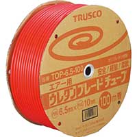 TRUSCO ウレタンブレードチューブ 6.5X10 100m 赤 TOP-6.5-100