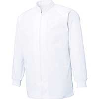 サンエス 超清涼 男女共用混入だいきらい長袖コート L ホワイト FX70650R-L-C11