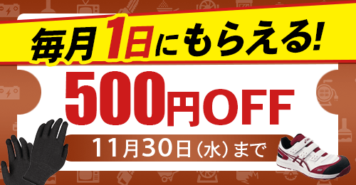 毎月1日は500円クーポンゲットの日